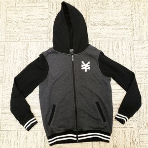 ZOO YORK black & white stripe hoodie